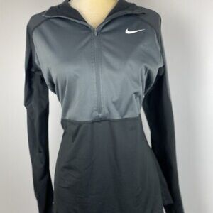 Nike Two-Tone Black & Gray Half-Zip Performance Pullover